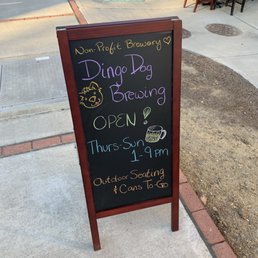 a chalkboard sign