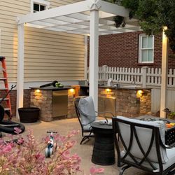 Providence Landscaping - Progress on outdoor kitchen project