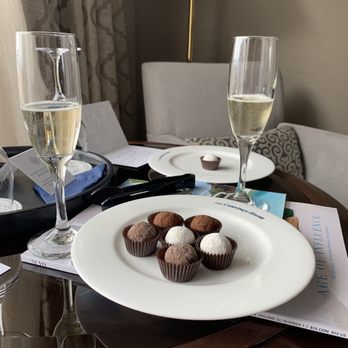Magnolia Hotel & Spa - In house made truffles and sparkling wine yum!! - Hotels Near Me - Victoria, British Columbia Magnolia Hotel & Spa - In house made truffles and sparkling wine yum!! - Hotels Near Me - Victoria, British Columbia