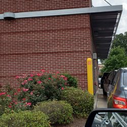 Outside waiting in line for drive through