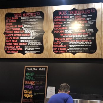 Taco Bamba - The menu. - Tacos Near Me - Rockville, Maryland