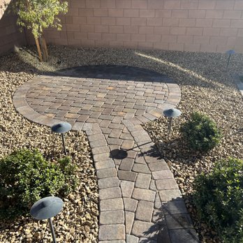 Sil Innovations - Paved the fire pit walkway and dirt circle - Landscaping Near Me Sil Innovations - Paved the fire pit walkway and dirt circle - Landscaping Near Me
