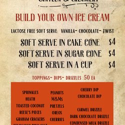 Clem’s Canteen & Creamery - Soft Serve Ice Cream menu