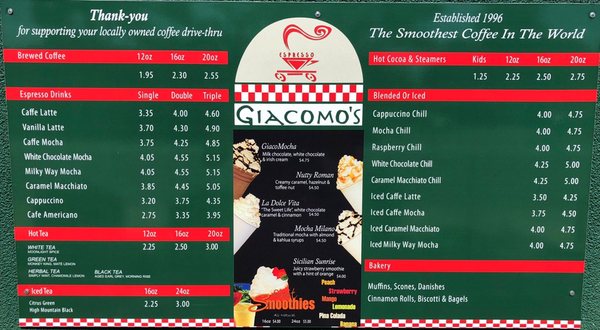 Menu photo 3 Giacomo's Espresso Modesto, CA Menu photo 3 Giacomo's Espresso Modesto, CA