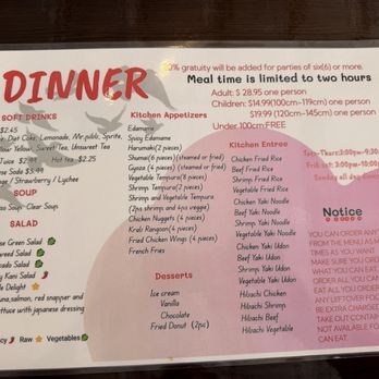 Crazy Sushi - New dinner menu for all you can eat - Chicken Wings Near Me - Brunswick, Georgia