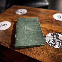 a green book on a wooden table a green book on a wooden table