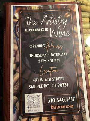 Menu photo 2 The Artistry Wine Lounge  San Pedro, CA