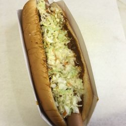 Lions Den Drive In - Footlong chili dog