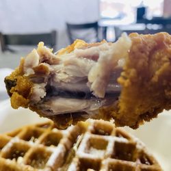 Southern Style Chicken & Waffle - First bite