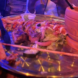 a plate of food on a table
