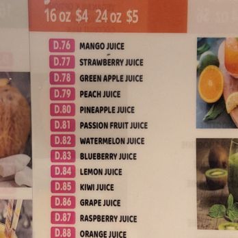 Pho Thanh - Menu of juices. Not freshly made. - Vietnamese Near Me - Las Vegas, Nevada Pho Thanh - Menu of juices. Not freshly made. - Vietnamese Near Me - Las Vegas, Nevada