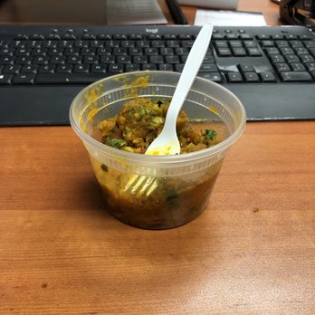 Chaat Bhavan - Size sample of a to go Aloo Gobi Mattar / Aloo Gobi - Indian Near Me - Fremont, California Chaat Bhavan - Size sample of a to go Aloo Gobi Mattar / Aloo Gobi - Indian Near Me - Fremont, California