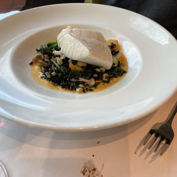 Terrapin Creek Cafe & Restaurant - Perfectly poached halibut in olive oil with black rice. The sides were awesome here. - New American Near Me - Bodega Bay, California Terrapin Creek Cafe & Restaurant - Perfectly poached halibut in olive oil with black rice. The sides were awesome here. - New American Near Me - Bodega Bay, California