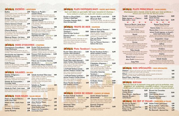 Menu photo 2 Montreal Tikka Montreal, QC