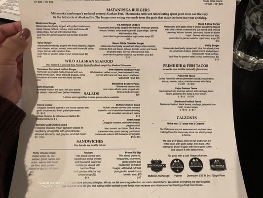Menu photo 5 Matanuska Brewing - Midtown Anchorage Anchorage, AK