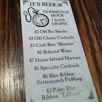 The Craftsman - Happy hour menu - New American Near Me - Encinitas, California