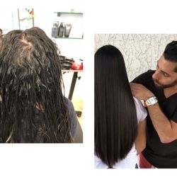 #japanesehairstraightening #alainlopez # beforeandafter #liscio