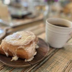 Bee Kind Bakery & Catering - Cinnamon roll and coffee. Yes please!