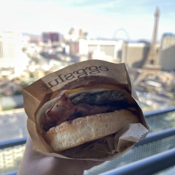 Eggslut - Sausage, Egg & Cheese with added bacon - Breakfast & Brunch Near Me - Las Vegas, Nevada