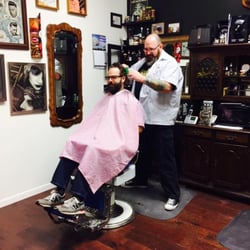 True Barbershop - Barber Derek cleaning up the founder of Project LOOP. True Barbershop action.