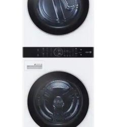 Appliances 4 Less - LG stacked washer and dryer , slight dent lower right