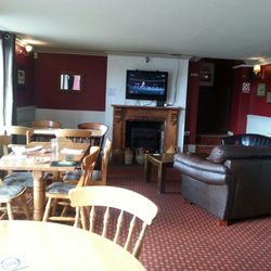 Bell Inn - Bar area. If you sit here the sign says to order food at the bar.