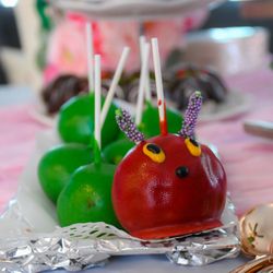 Olivera's Cake Gallery - Beautiful and huge cake pops. Stick was just on the wrong end but this turned out beautiful as well!