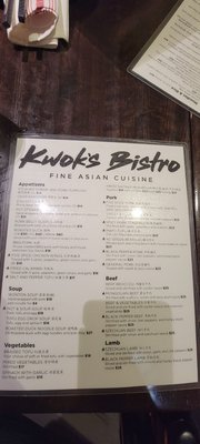 Menu photo 1 Kwok's Bistro Reno, NV Menu photo 1 Kwok's Bistro Reno, NV