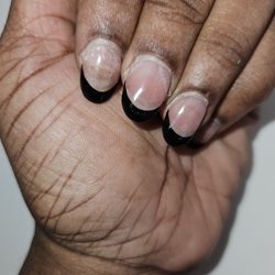 VIP Nails Spa - These nails look 3 weeks old or older. NEVER AGAIN WILL I VISIT THIS PLACE. I FEEL CHEATED!!!
