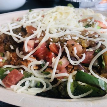 Chipotle Mexican Grill - Sofritos bowl. It's pretty, but I asked for sour cream, not cheese. - Mexican Near Me - East Point, Georgia Chipotle Mexican Grill - Sofritos bowl. It's pretty, but I asked for sour cream, not cheese. - Mexican Near Me - East Point, Georgia