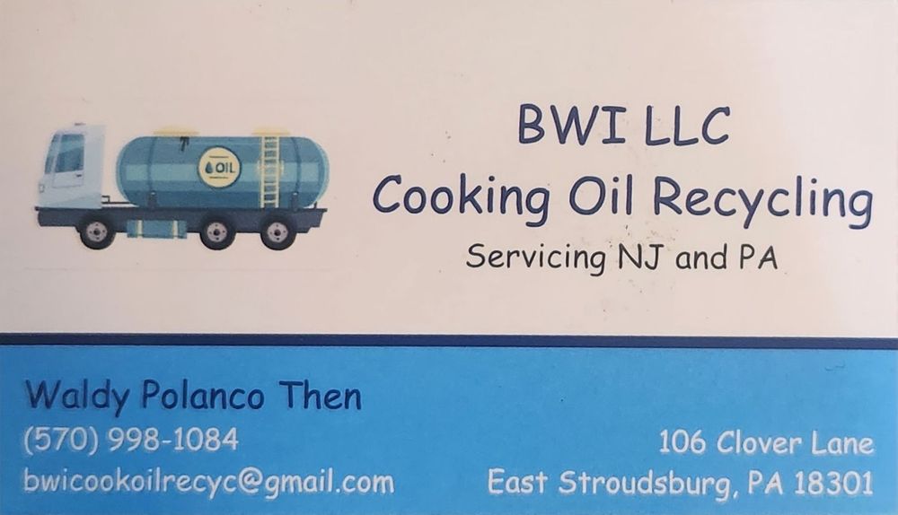 BWI COOKING OIL RECYCLING Updated September 2024 Request a Quote