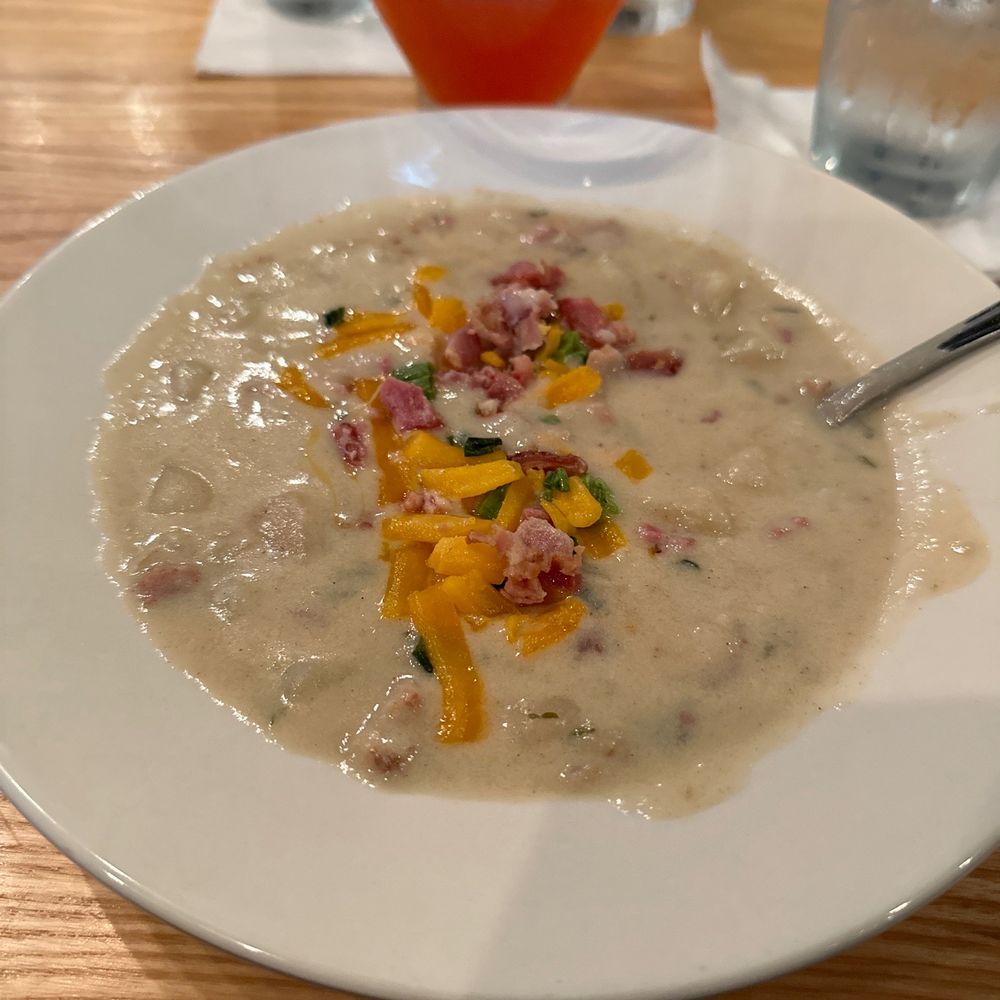 J Peters Grill & Bar - Baked potato soup - New American Near Me - Chapin, South Carolina J Peters Grill & Bar - Baked potato soup - New American Near Me - Chapin, South Carolina