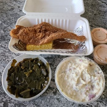 Nana's Southern Kitchen - Catfish, collard greens, and potato salad - Seafood Near Me - Kent, Washington