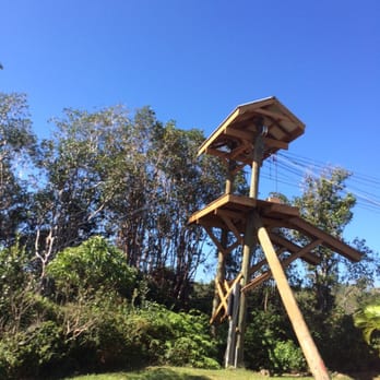 KapohoKine Adventures - One of the zip line stations - Tours Near Me - Hilo, Hawaii