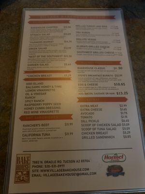 Menu photo 1 Village Bakehouse Tucson, AZ Menu photo 1 Village Bakehouse Tucson, AZ