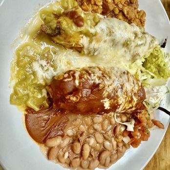 La Plazuela - Chile relleno Christmas style! - New American Near Me - Santa Fe, New Mexico