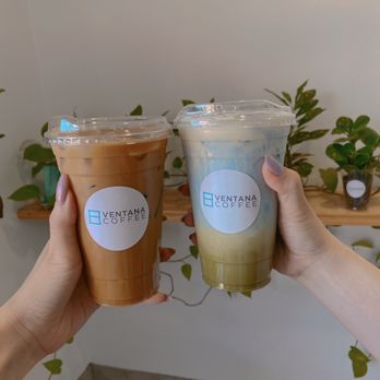 Ventana Coffee - iced honey lavender latte, iced lavender matcha latte with sweet cream - Coffee & Tea Near Me - Covina, California Ventana Coffee - iced honey lavender latte, iced lavender matcha latte with sweet cream - Coffee & Tea Near Me - Covina, California