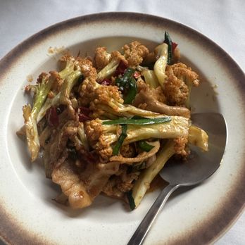 Jiang Nan - Bellevue - Stir Fried Cauliflower with Pork Belly - $19 - Chinese Near Me - Bellevue, Washington