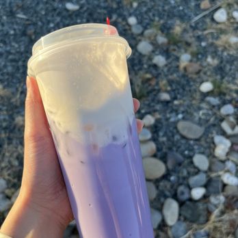 Shibainc Cafe - Taro milk tea with sweet cheese foam - Bubble Tea Near Me - Sacramento, California
