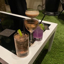 Cocktail flight plus an espresso martini