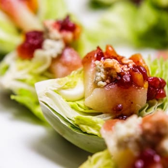 Culinary Art Catering - Wedge Salad with Pear and Walnuts - Caterers Near Me - Dallas, Texas Culinary Art Catering - Wedge Salad with Pear and Walnuts - Caterers Near Me - Dallas, Texas