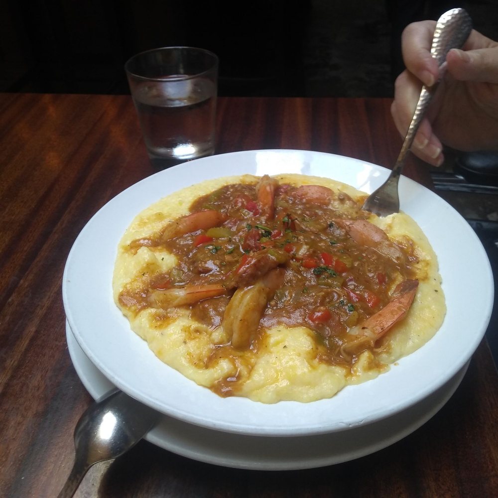 Gem Creole Saloon - A plate of shrimp and grits for my older sister. If you like creamy cheesy grits you'll love it. - Cajun/Creole Near Me - McMinnville, Oregon Gem Creole Saloon - A plate of shrimp and grits for my older sister. If you like creamy cheesy grits you'll love it. - Cajun/Creole Near Me - McMinnville, Oregon