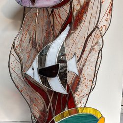 Glasspirations Custom Stained & Leaded Glass - Shelf reef