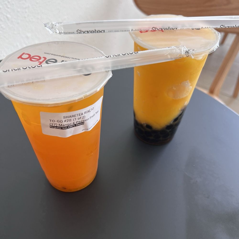 Sharetea - My brother got the mango smoothie with bobba and he loved it too! - Bubble Tea Near Me - Rialto, California Sharetea - My brother got the mango smoothie with bobba and he loved it too! - Bubble Tea Near Me - Rialto, California