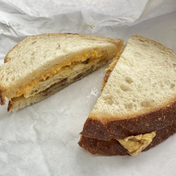 A Romo's Cafe - Egg sandwich with sausage and sourdough bread - Coffee & Tea Near Me - Hayward, California A Romo's Cafe - Egg sandwich with sausage and sourdough bread - Coffee & Tea Near Me - Hayward, California