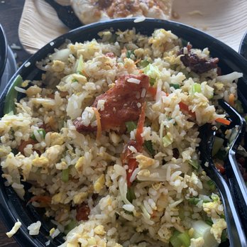 Cafe Namasthe - Chicken fried rice. This pic does not do it justice. I forgot to take a pic before my son started eating it. - Desserts Near Me - Lehi, Utah Cafe Namasthe - Chicken fried rice. This pic does not do it justice. I forgot to take a pic before my son started eating it. - Desserts Near Me - Lehi, Utah