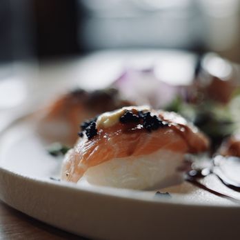 Genki Izakaya - Seared fatty salmon - Sushi Bars Near Me - Fairfax, Virginia Genki Izakaya - Seared fatty salmon - Sushi Bars Near Me - Fairfax, Virginia