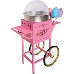 Tania's Party Rentals and Balloon Store - Cotton Candy Machine. Includes 60 cones and 1 carton of flossugar.