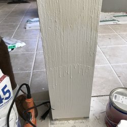 Robby Watson's Paint - A column inside my home that was textured by Mr. Watson