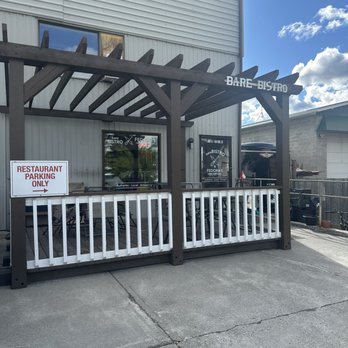 Bare Bistro- Fedora's Cakes & Bakes - Front of the restaurant, a few parking spaces are available - Cafes Near Me - Banff, Alberta Bare Bistro- Fedora's Cakes & Bakes - Front of the restaurant, a few parking spaces are available - Cafes Near Me - Banff, Alberta
